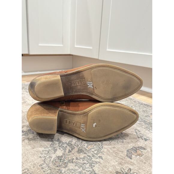 Frye Judith Whiskey Women’s Double Zip Ankle Booties Size 9 Brown Leather Boho - Picture 9 of 13